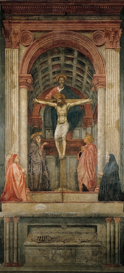 插图 63 圣三位一体 马萨乔创作于约1427年