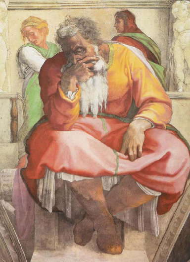 插图 110 耶利米（西斯廷教堂天顶画）