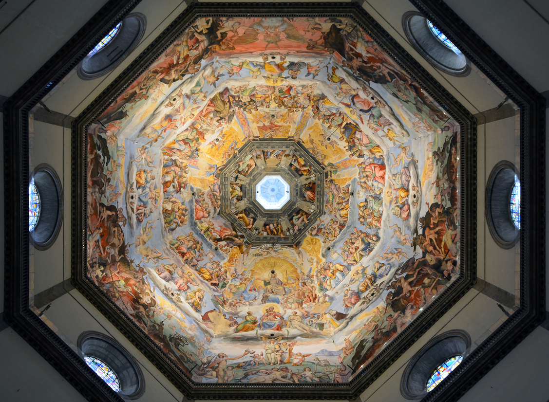 插图 137 圣母百花大教堂的大圆顶内壁画