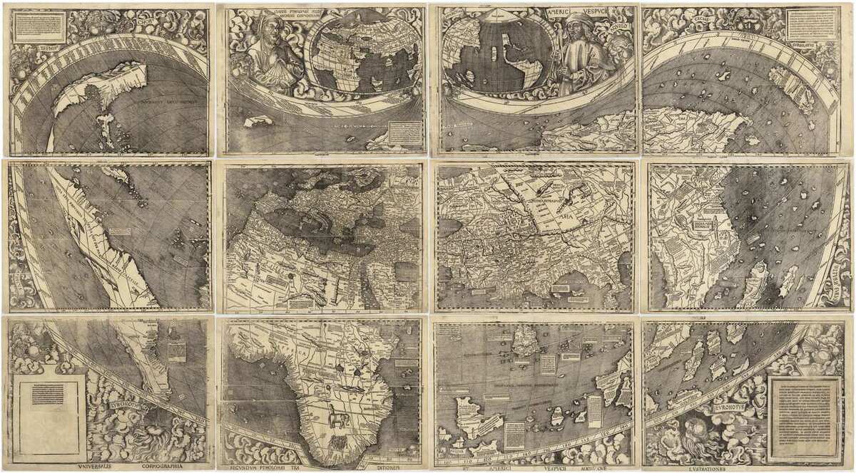 插图 171 马丁·瓦尔泽缪勒1507年的世界地图