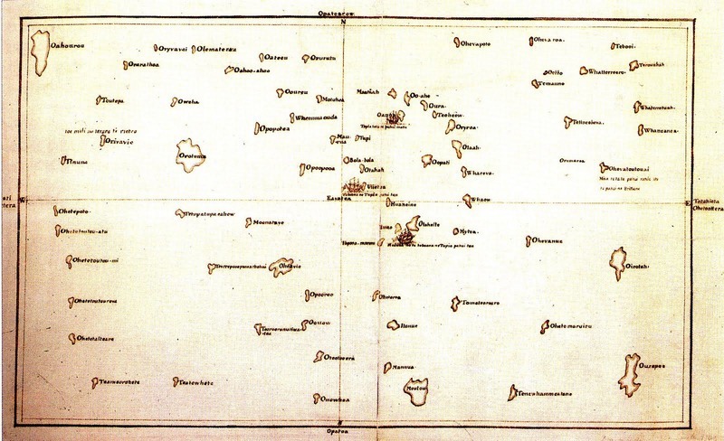 插图 183 图皮亚绘制的波利尼西亚地图