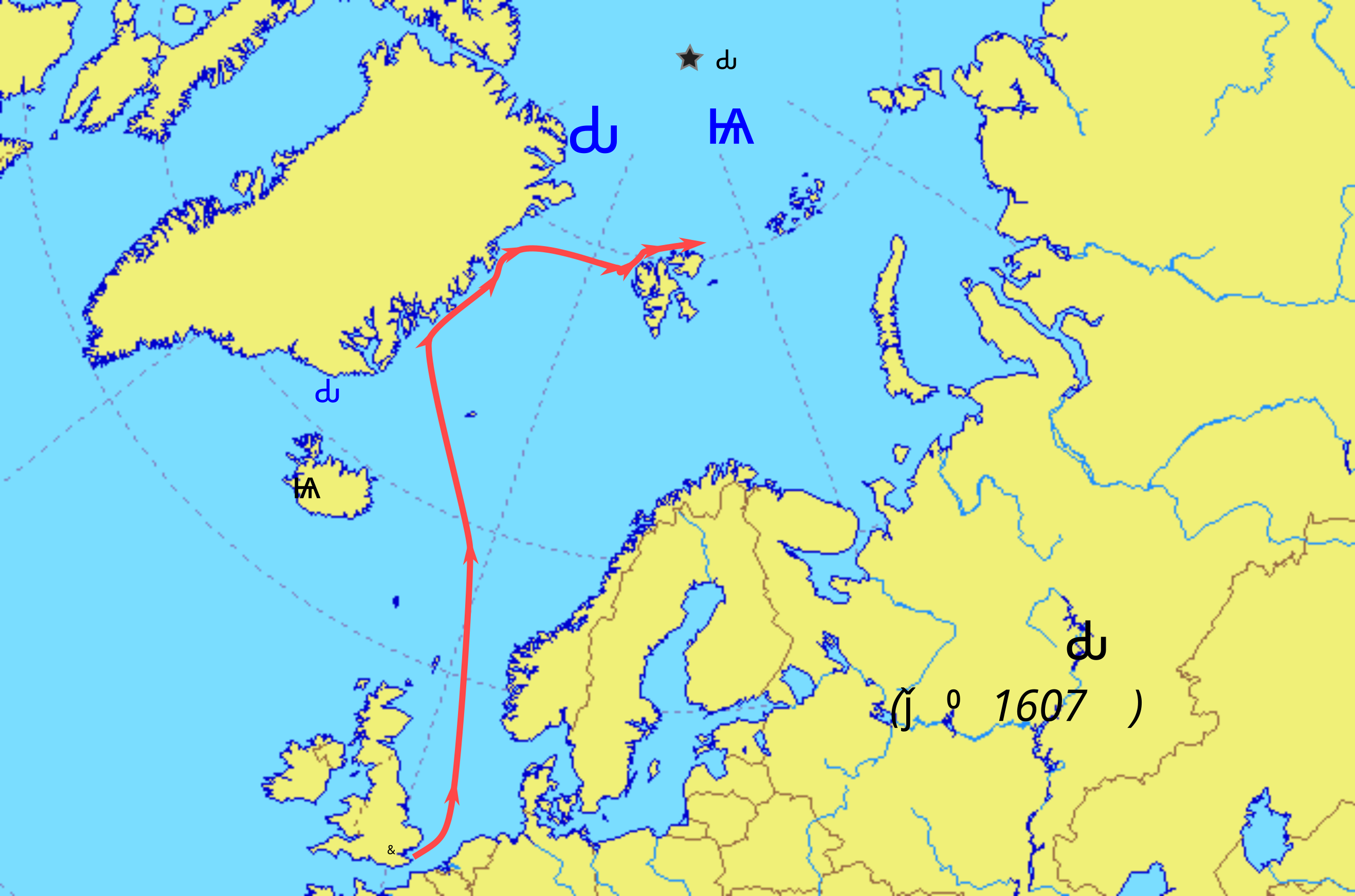 地图 34 哈得逊的北极航行