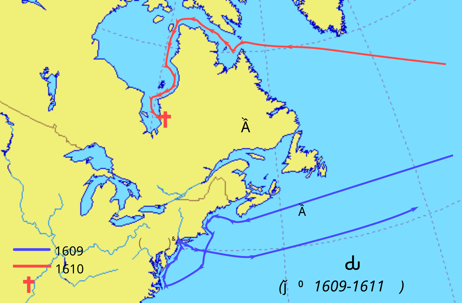 地图 35 哈得逊的北美洲航行